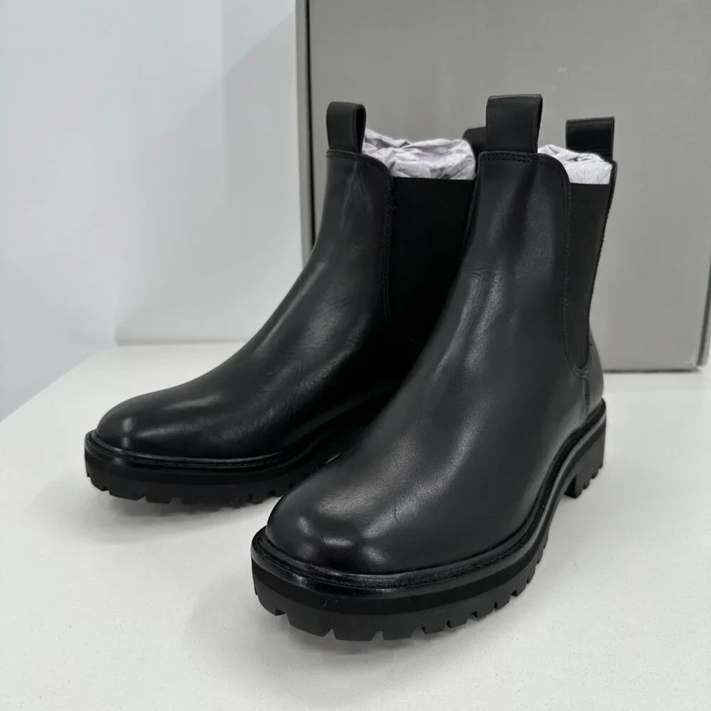 Everlane The Lug Chelsea Boot in Black sz 8.5 Women's Leather Ankle Chunky Sole - Picture 8 of 12